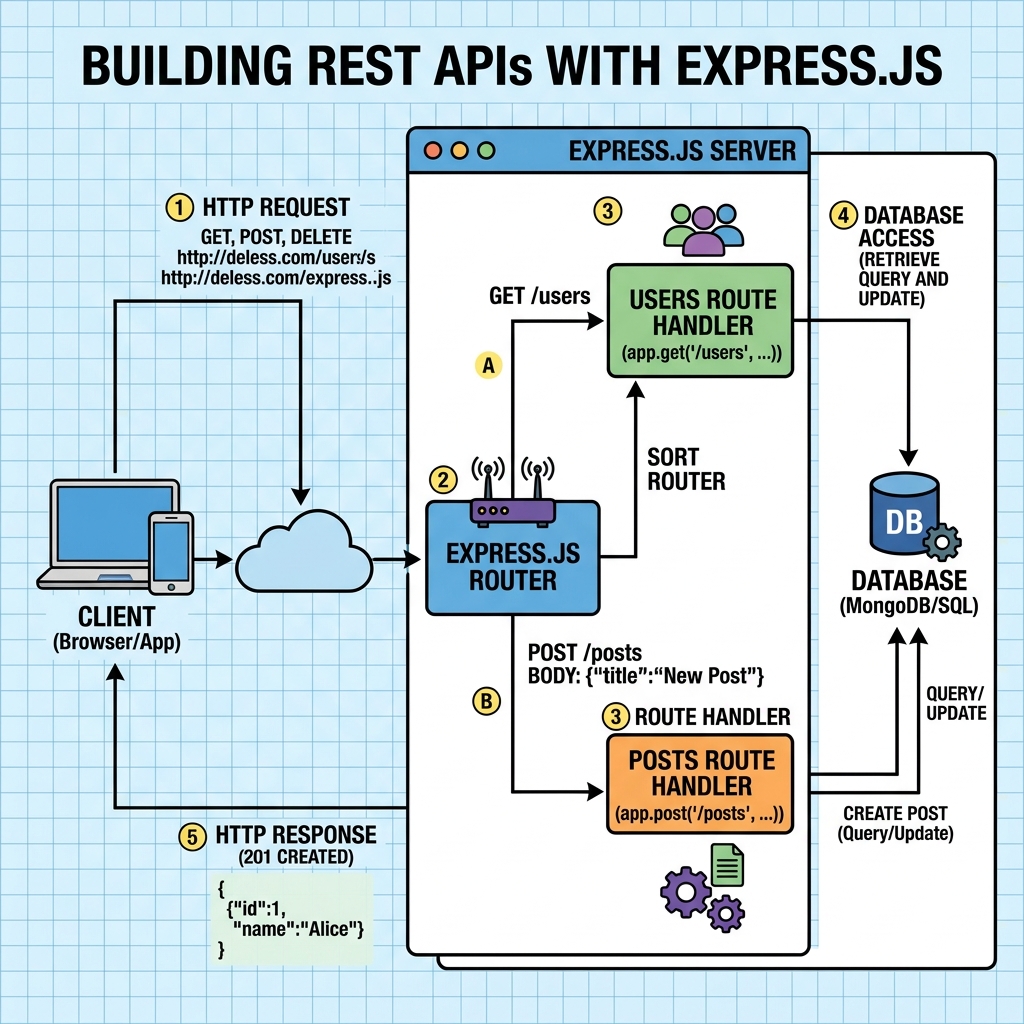 Illustration of Building REST APIs (Express)