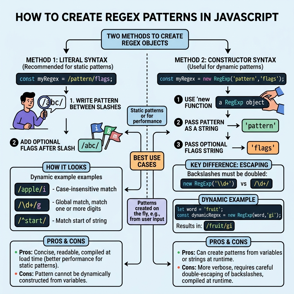Illustration of Creating Regex Patterns