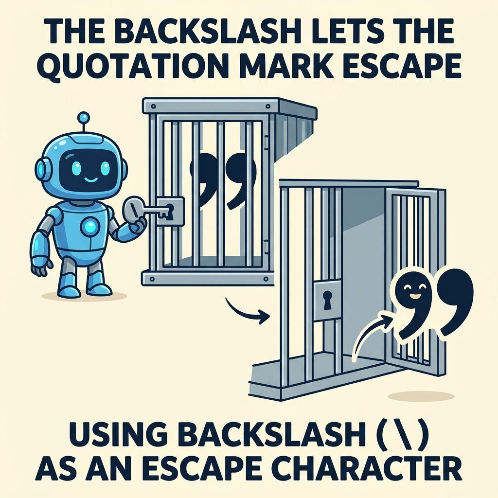 Illustration of escape_characters