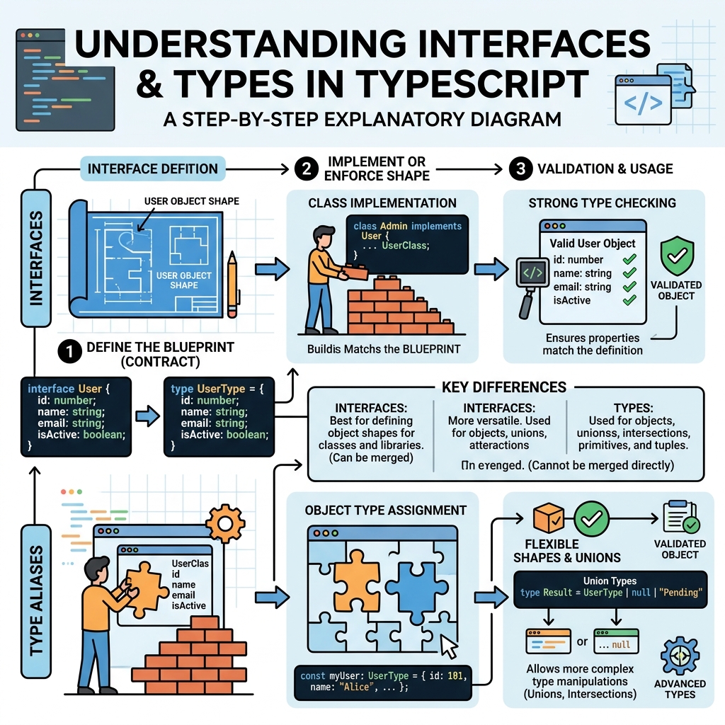 Illustration of Interfaces & Types
