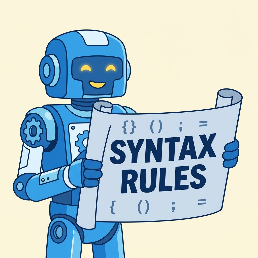 Illustration of javascript basics syntax