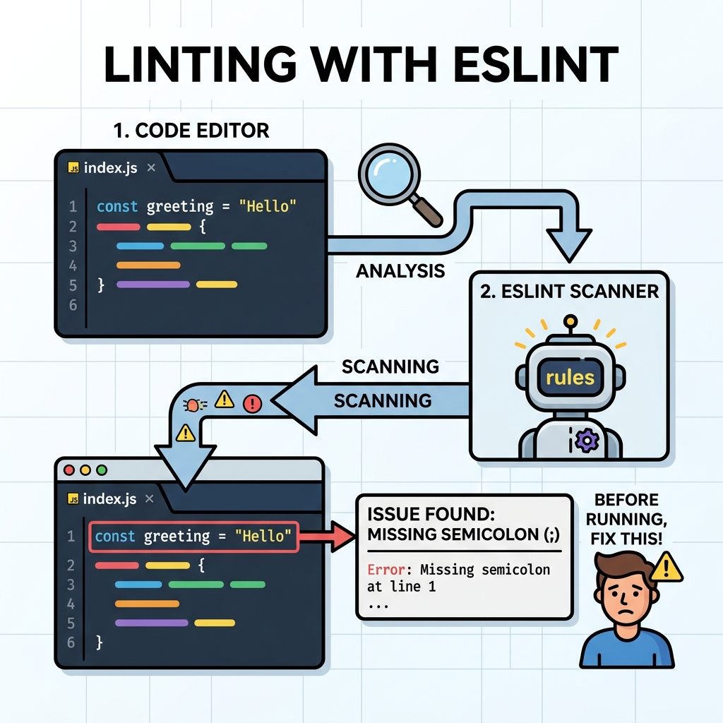 Illustration of Linting (ESLint)