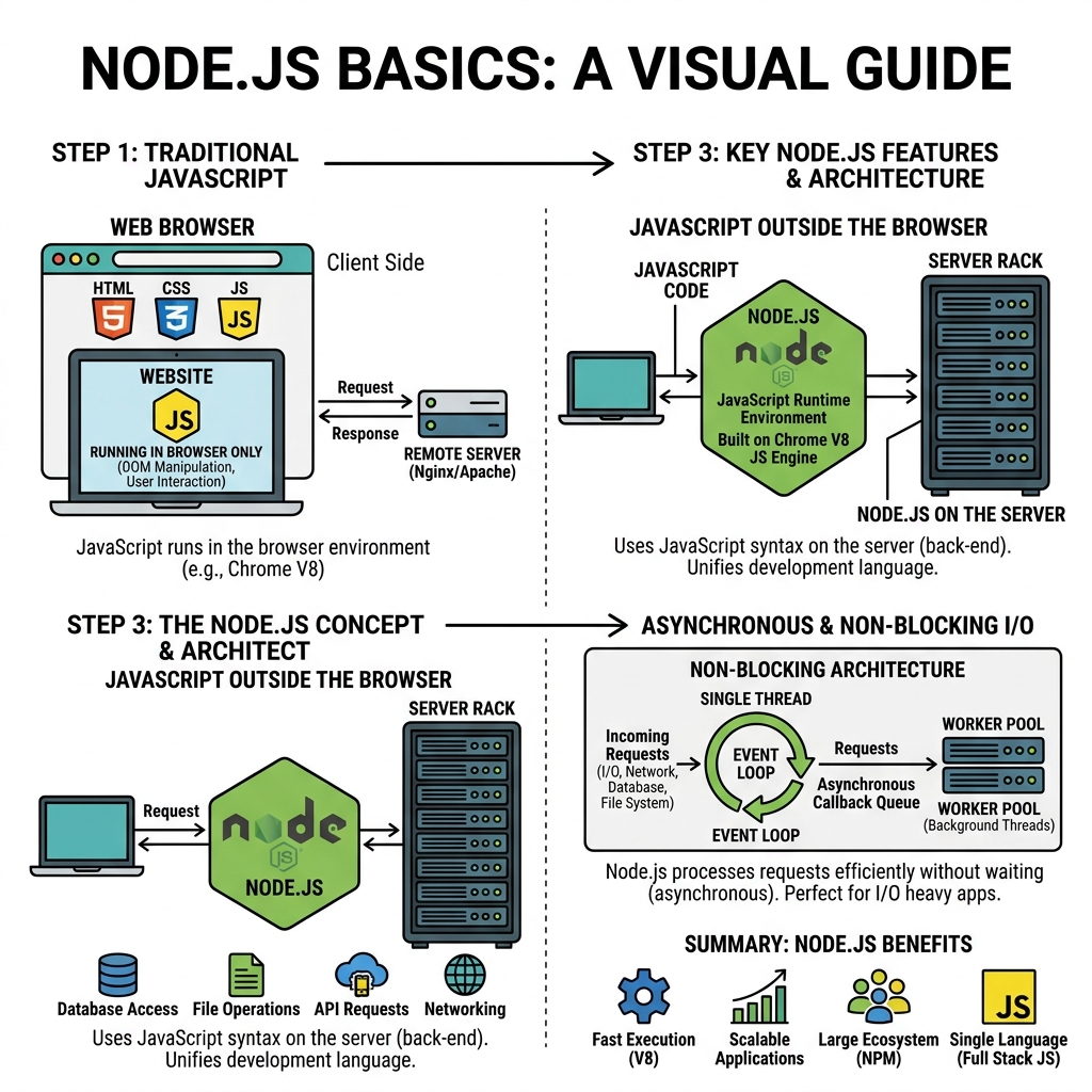Illustration of Node.js Basics