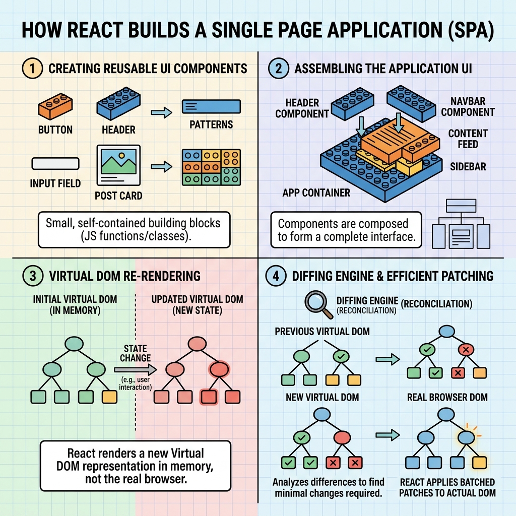 Illustration of Overview of React
