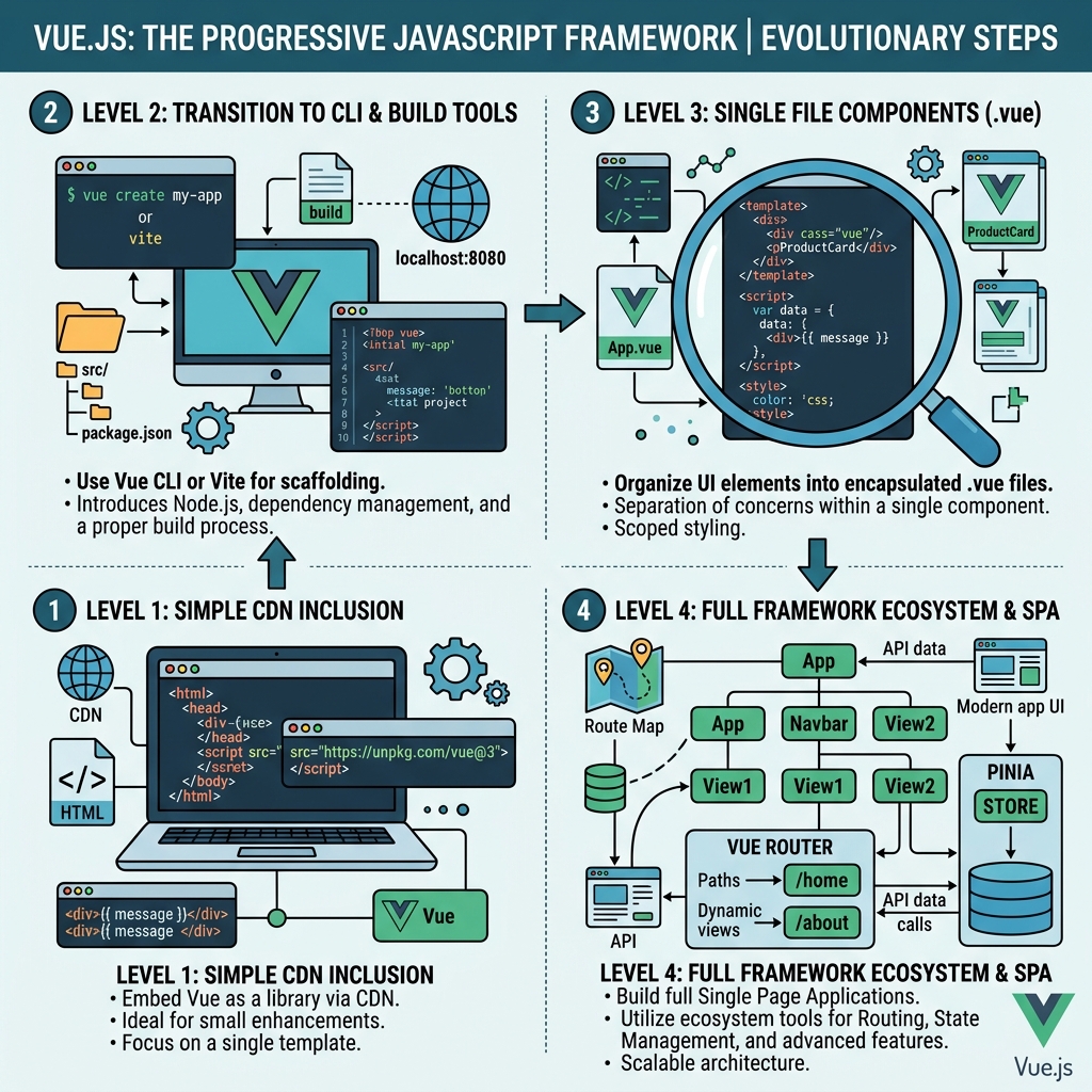 Illustration of Overview of Vue