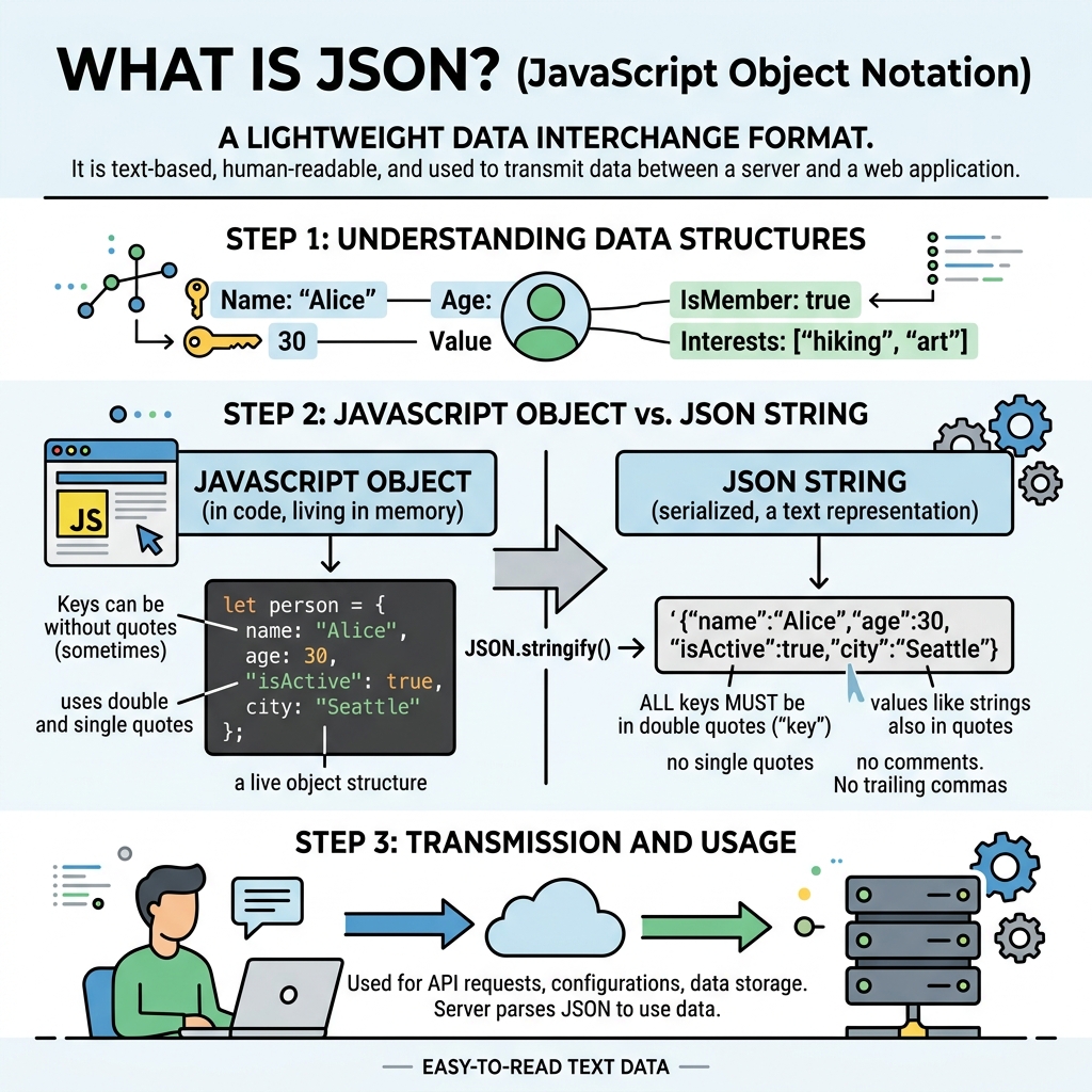 Illustration of What is JSON?