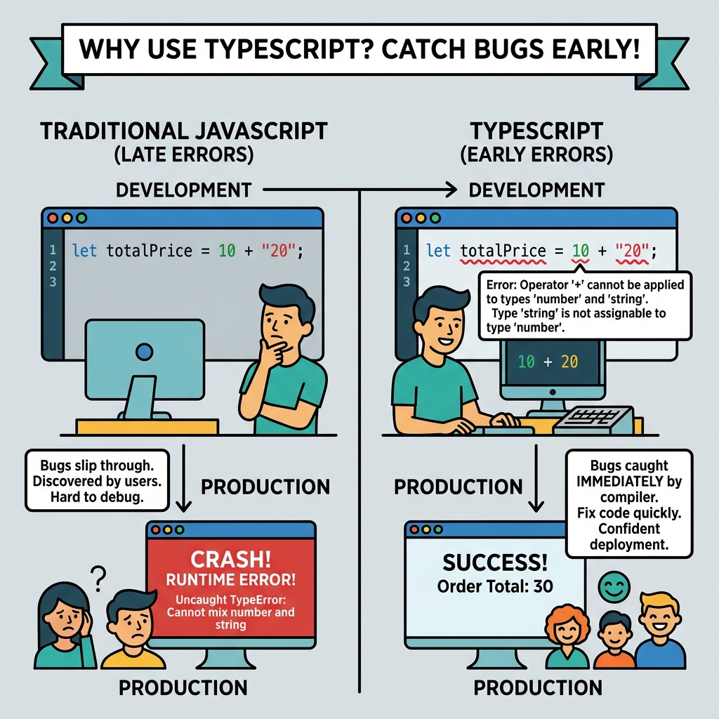 Illustration of Why Use TypeScript?