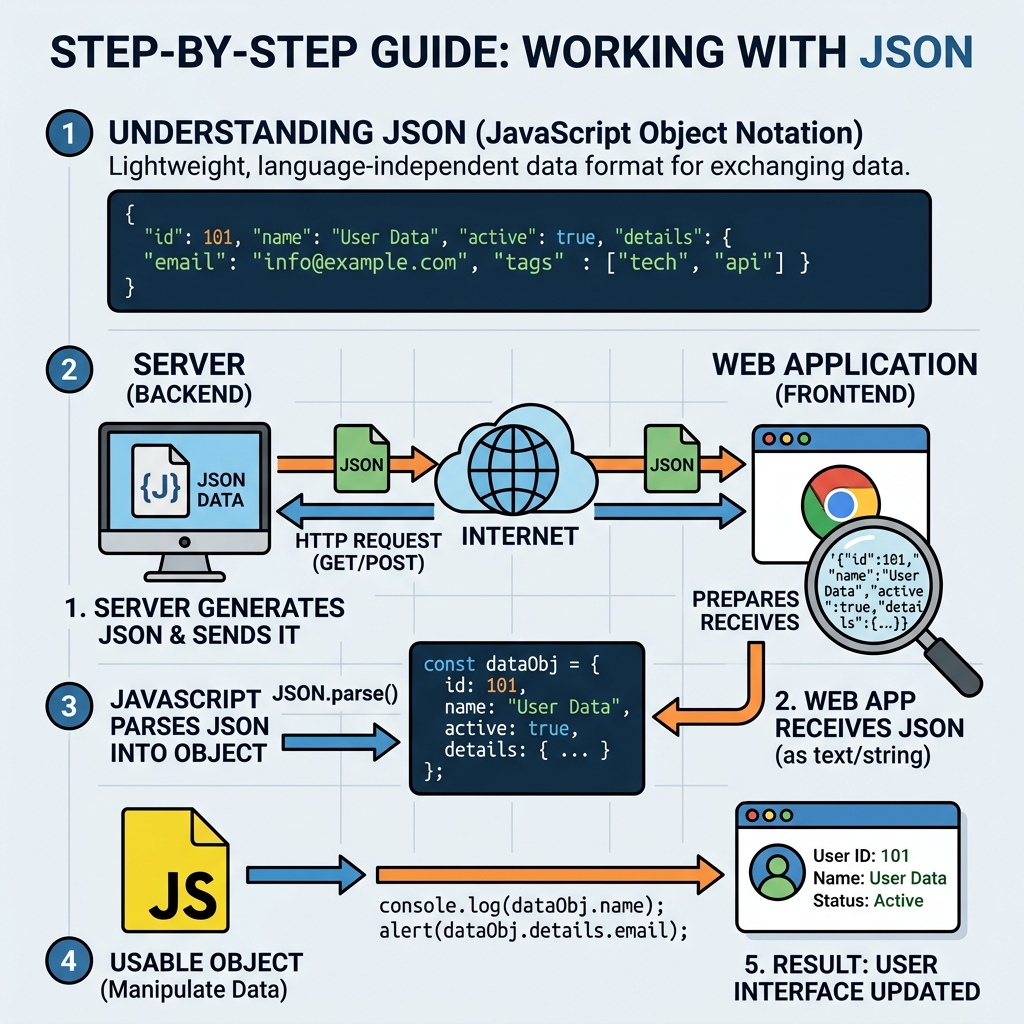 Illustration of Working with JSON