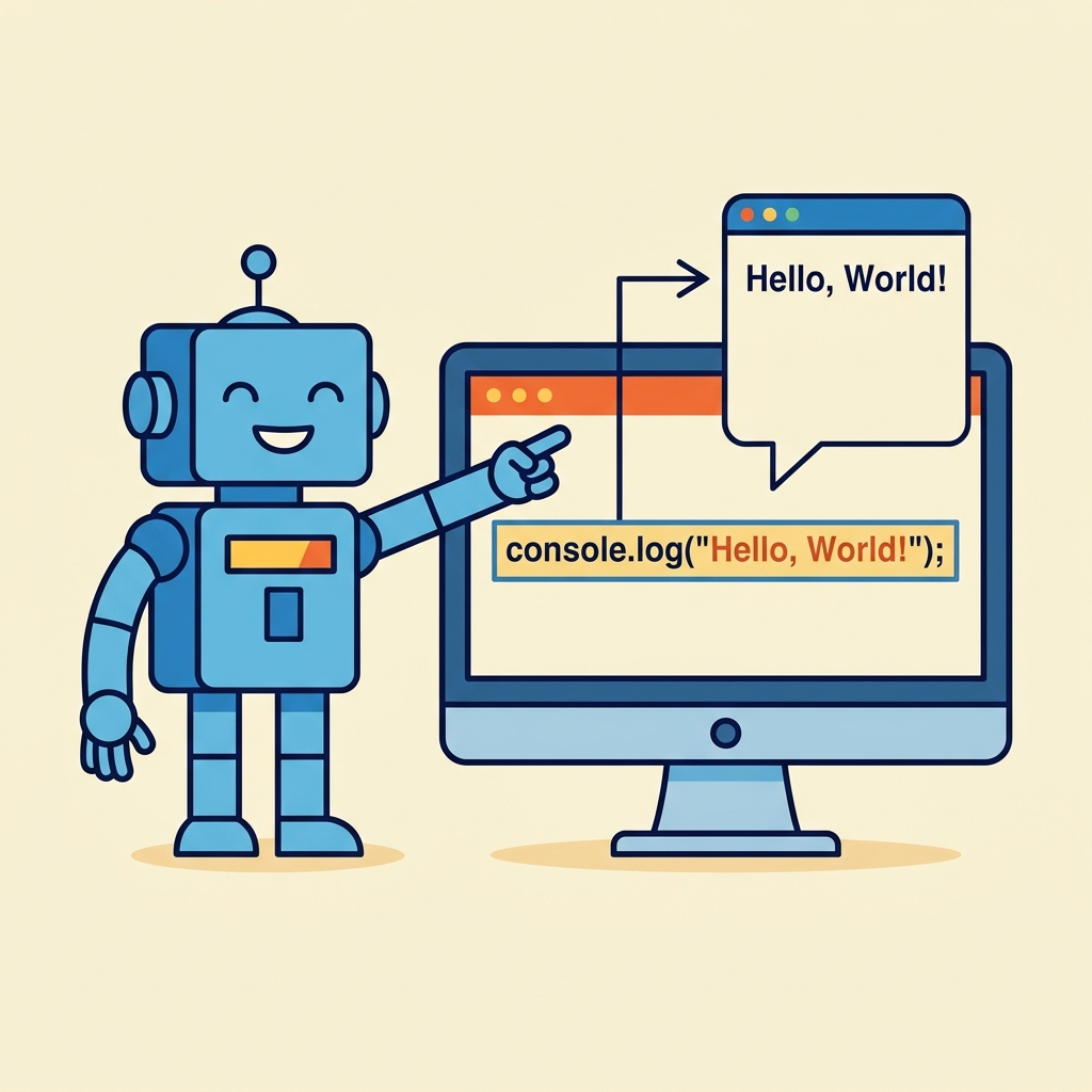 Illustration of Your First JavaScript Program