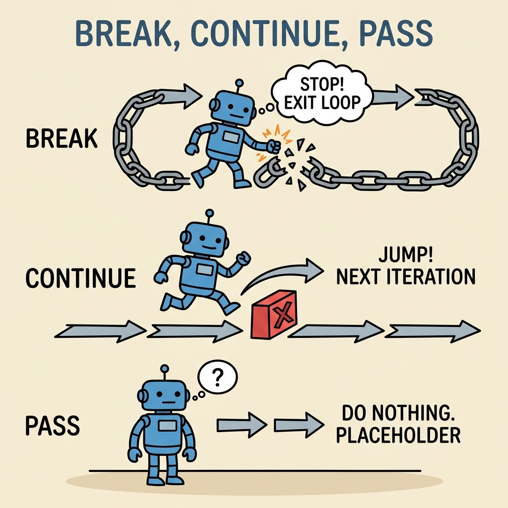 Architecture of Break, Continue & Pass
