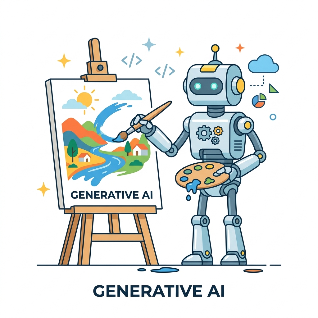 Generative AI creating art